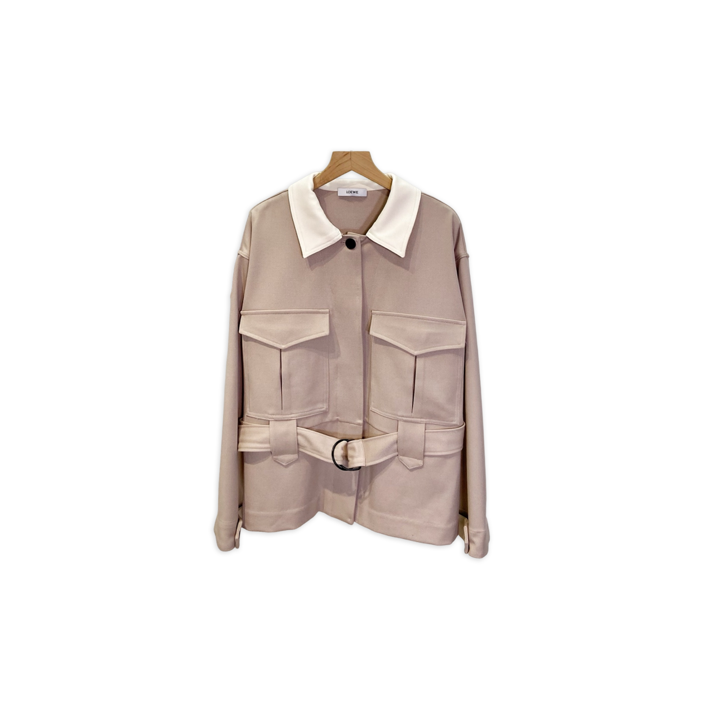 LOEWE COLOR-BLOCKED LAPEL COAT